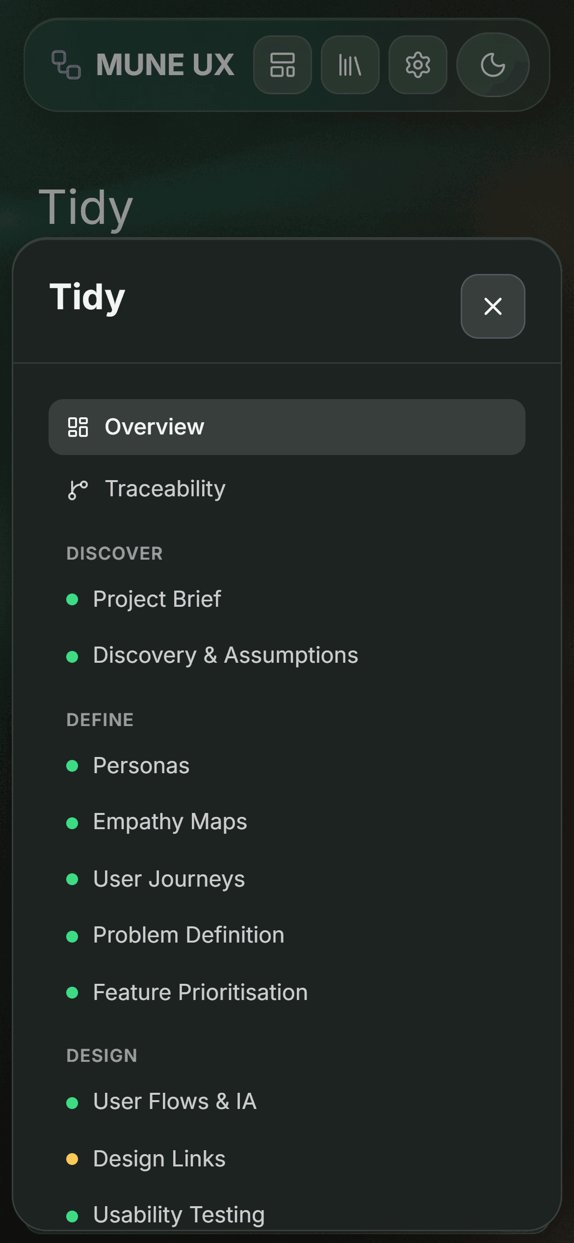 Stage navigation as a bottom sheet on a phone-width screen